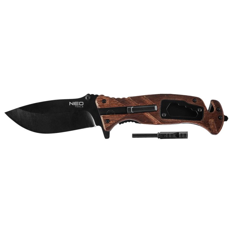Nóż NEO TOOLS survivalowy składany 22 cm, 6 w 1 1 szt
