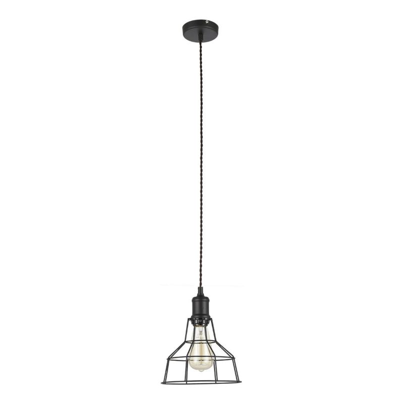 Lampa sufitowa wisząca Italux Synthia 5467 czarna industrialna 1xE27 x 60W 1 szt.