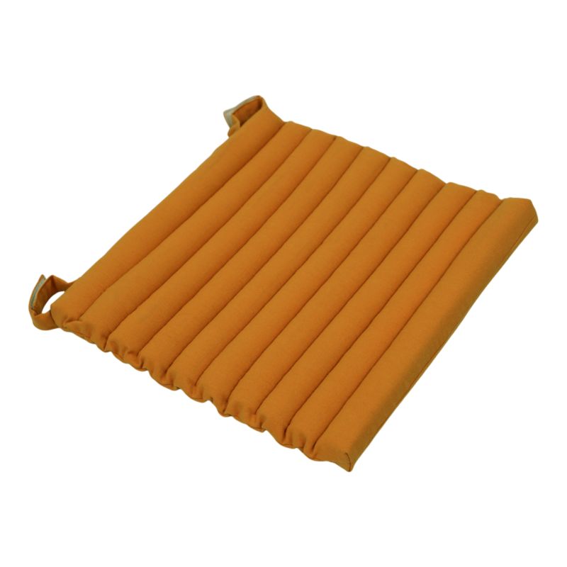 Siedzisko GoodHome prążki 40 x 40 x 4 cm orzech