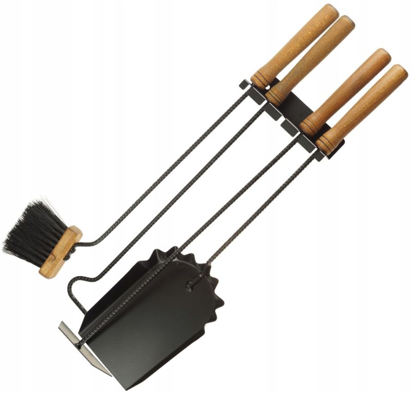 Zestaw Kominkowy FEINZ Do Pieca Co Wieszak Szczotka Pogrzebacz Łopatka Wygarniacz 1 szt.
