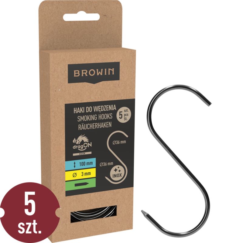 Haki do wędzenia S 3 x 100 mm 5 szt.