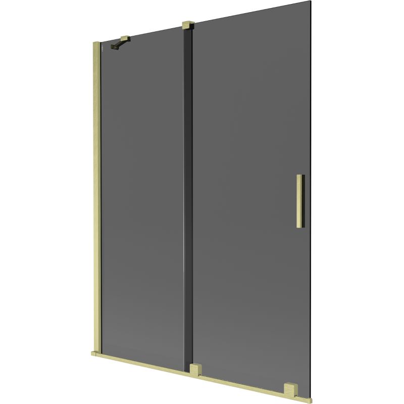 Parawan nawannowy rozsuwany Mexen Velar grafit złoty 130x150 1 szt.