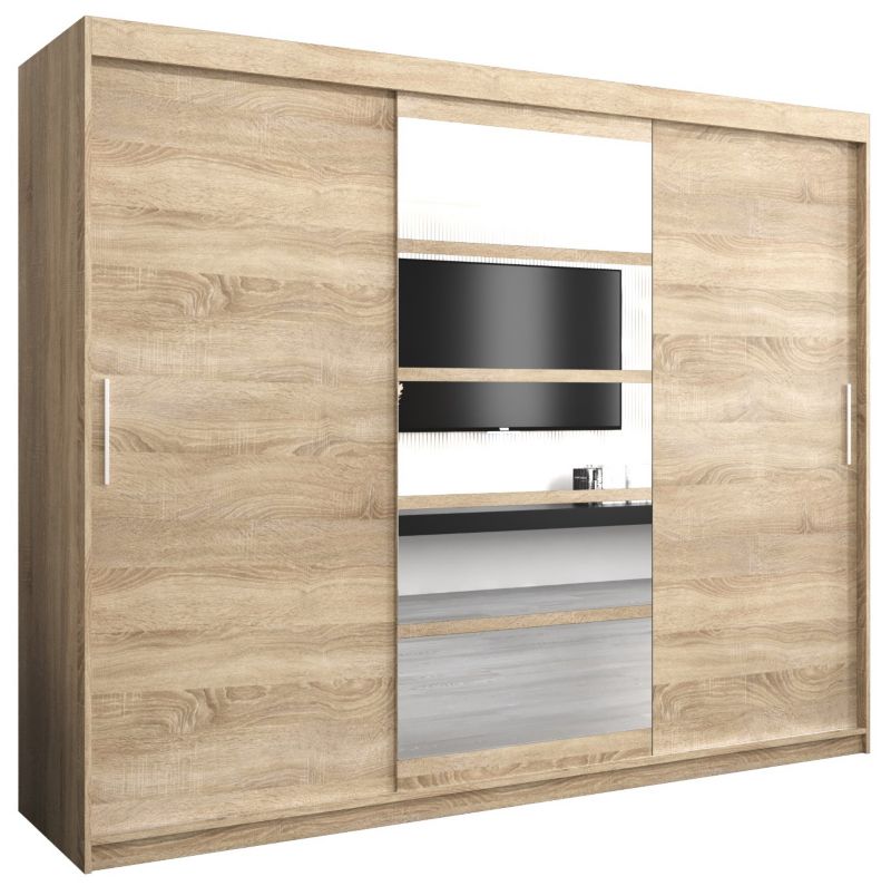 Szafa przesuwna Abiks ROMA 1 250 sonoma + sonoma 1 szt.