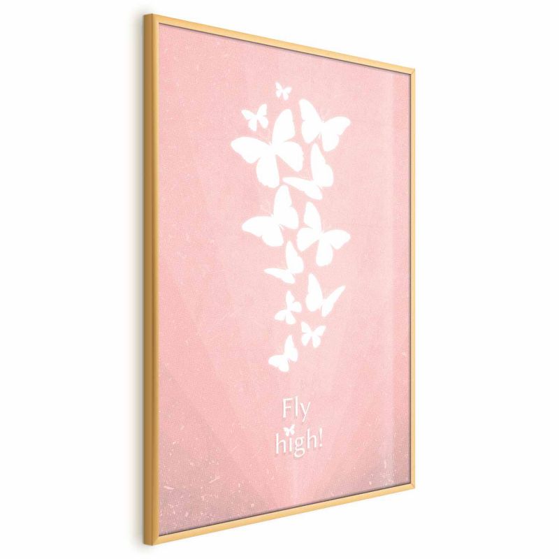 Plakat Artgeist Fly High 21x30 cm z ramą złotą 1 szt