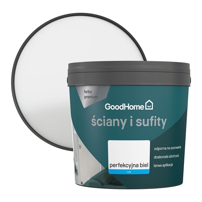 Farba GoodHome Premium biały mat 5 l