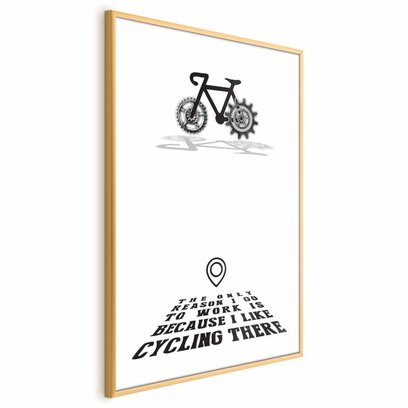 Plakat Artgeist Cycling 29,7x42 cm z ramą złotą 1 szt