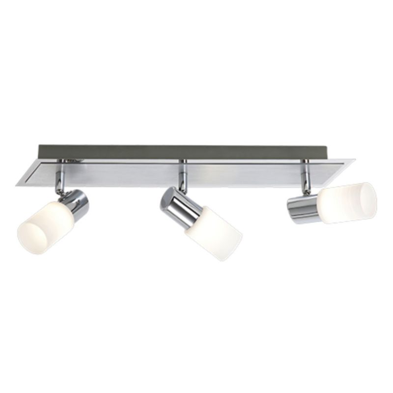 Lampa sufitowa wisząca Trio Clapton srebrno-biała wym: 18,5 x 50 x 7 cm wbudowany LED 5W 1 szt.