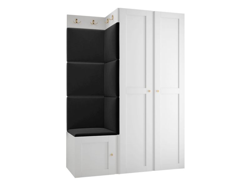 Zestaw MIRJAN 24 Orion Ramiro XXIII biały + czarna ekoskóra 1 kpl.