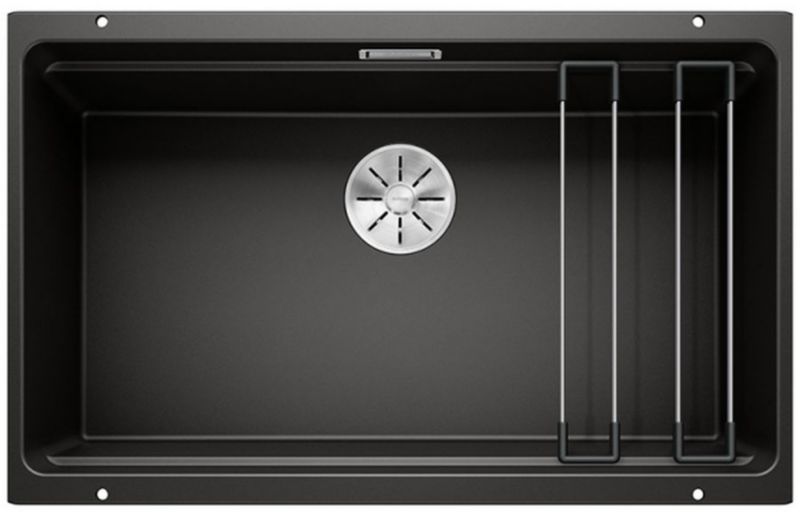 Zlewozmywak granitowy Blanco Etagon 700-U czarny 73x46 cm, 1 komora, bez ociekacza, 1 szt.