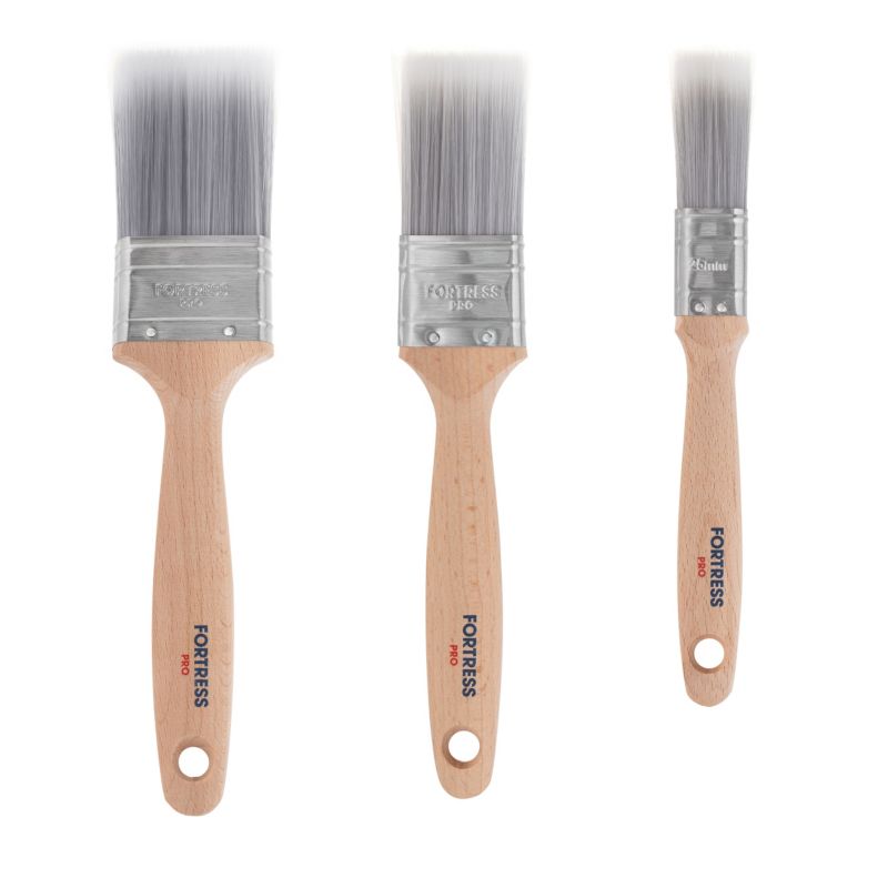 Zestaw pędzli płaskich Fortress Pro 3 szt.
