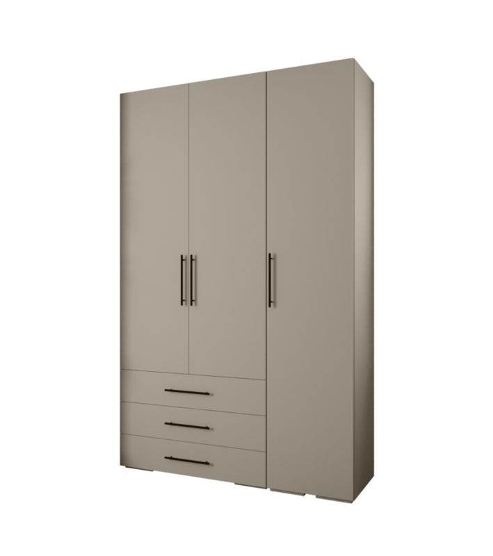 Garderoba wysoka do przedpokoju Abiks INOVA 3 Z17 kaszmir+czarny 1 szt.