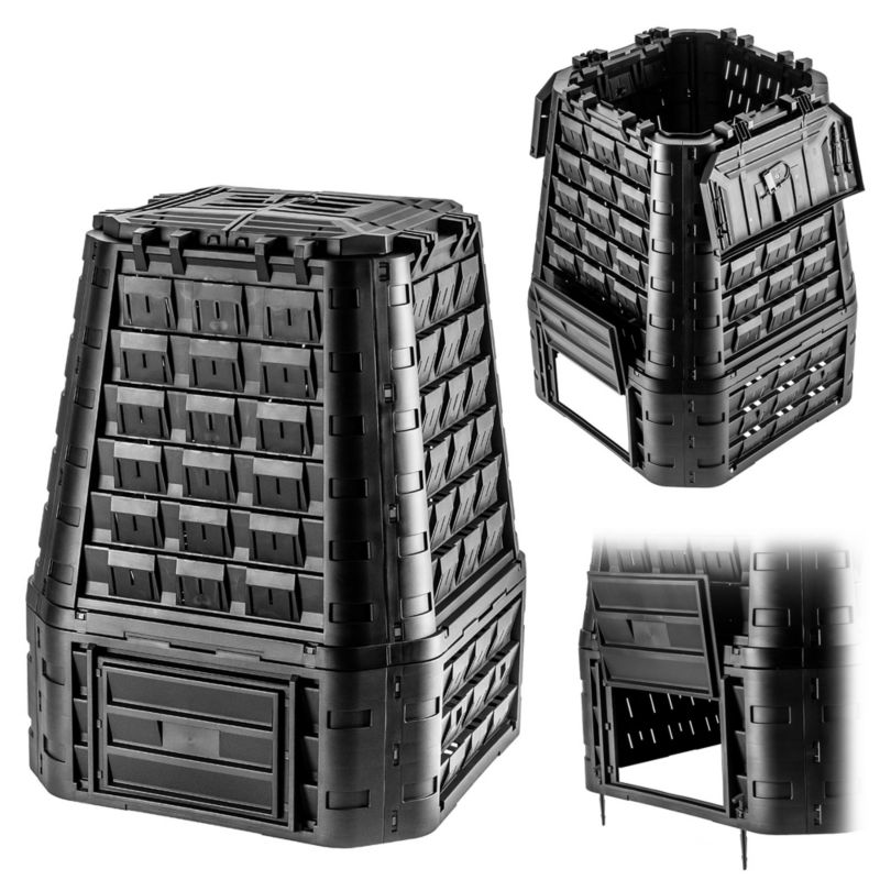 Kompostownik KADAX Ogrodowy Duży modułowy Całoroczny mrozoodporny Nawóz 750L 1szt.