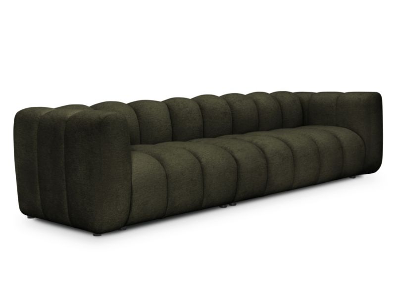 5-osobowa kanapa modułowa LaMiaSofa NAPOLI z tkaniny szenilowej 289x89 cm oliwkowy 1 szt.
