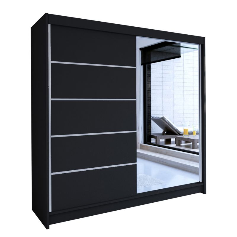 Szafa MIRJAN 24 z drzwiami przesuwnymi Talin III czarny 1 szt.