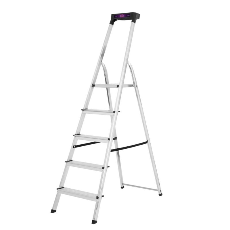 Drabina aluminiowa 5-stopniowa Bayersystem SMART COMPACT BS-DA5 z mechatronicznym systemem kontroli stabilności 1 szt.