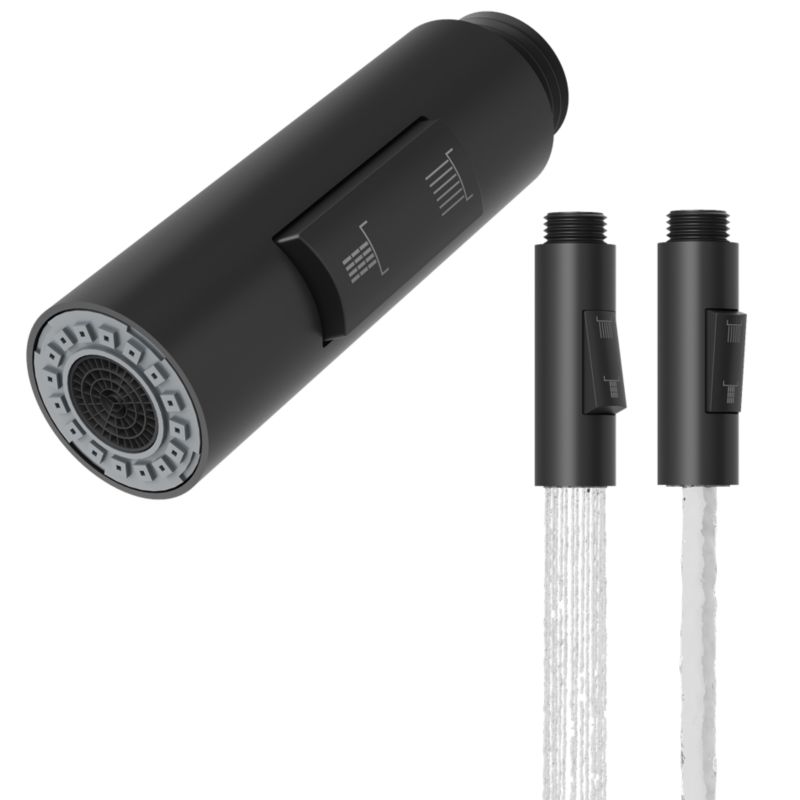 Słuchawka Do Baterii Loseto Z Wyciąganą Czarną Wylewką Kuchenna Kran 1 szt.