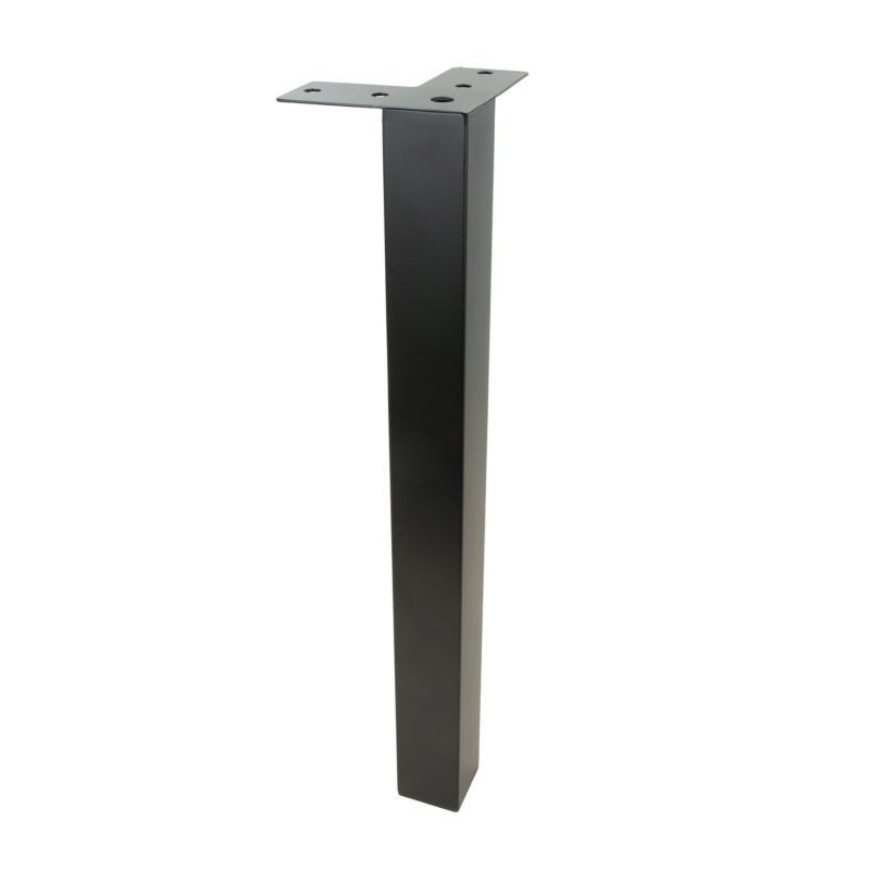 Noga meblowa B&B Prosta kwadratowa czarna metalowa 40 cm 1 szt
