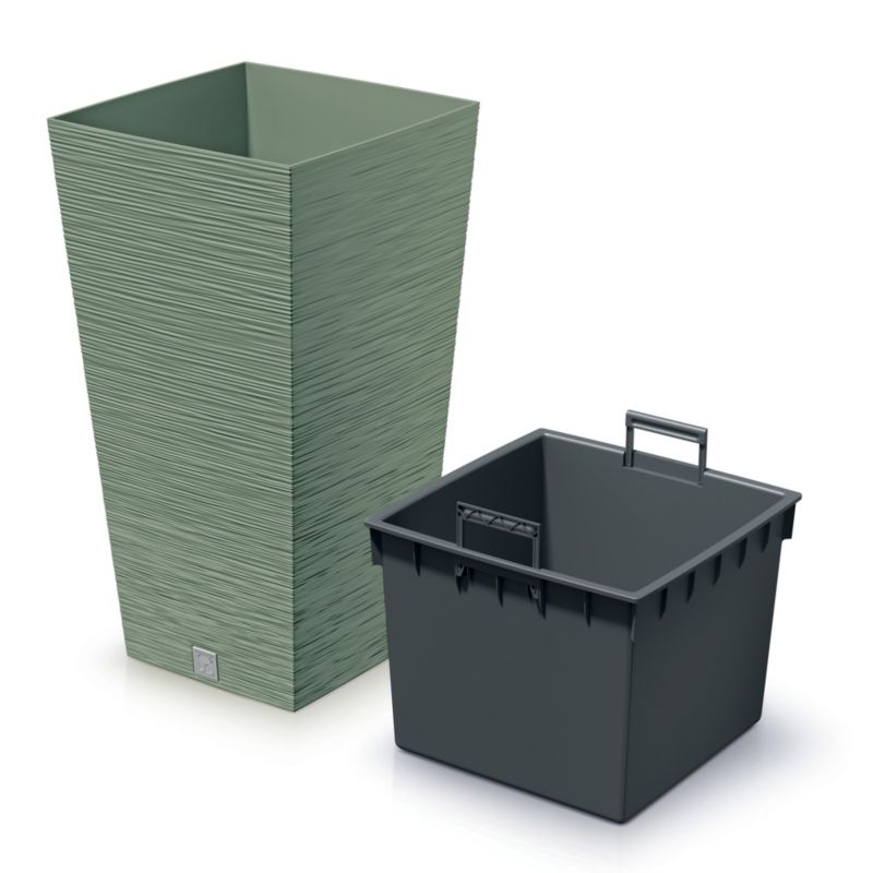 Doniczka Ogrodowa EDANTI Kwadratowa Na Taras Do Ogrodu Zielona 34,5 cm 1 szt.