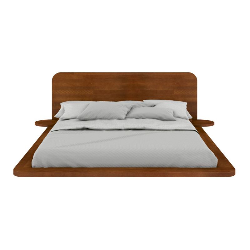 Łóżko lewitujące bukowe JAPANDIC 180x200 orzech 1 szt.