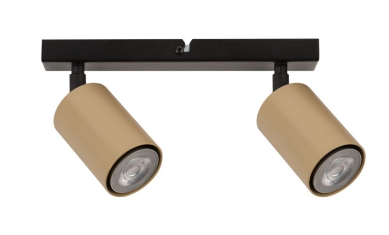 Lampa sufitowa wisząca Sigma Lighting Zoom 6682 czarno-złota listwa 25 cm 2xGU10 x 1 szt.