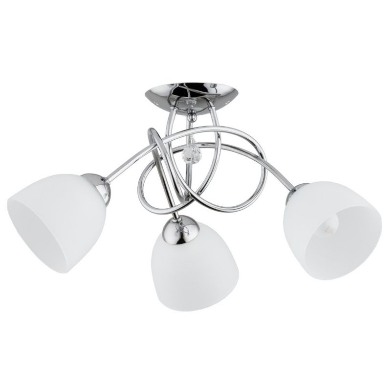 Lampa sufitowa wisząca Alfa Modena 2944 chromowana biała kryształowa 3xE27 x 15W 1 szt.