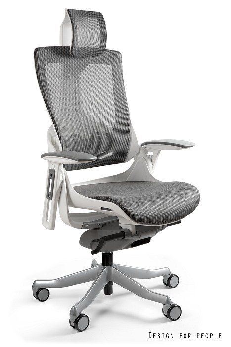 Fotel Unique biurowy WAU 2 biały/szary siatka 1 szt