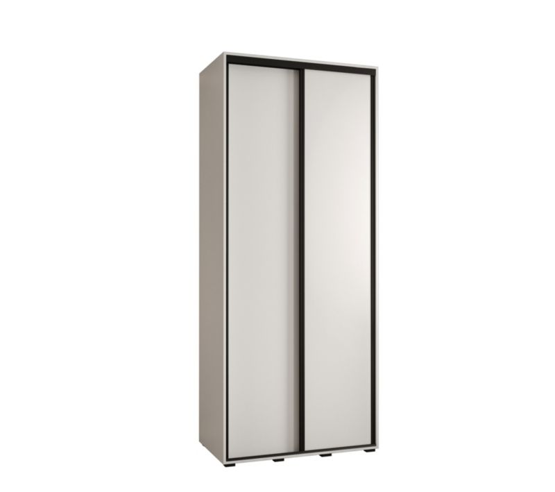 Szafa przesuwna Abiks CANNES 1 110 gł 60 biały/biały/czarny 1szt.