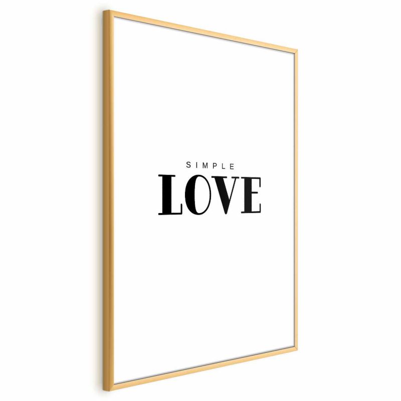 Plakat Artgeist Simple Love 40x60 cm z ramą złotą 1 szt
