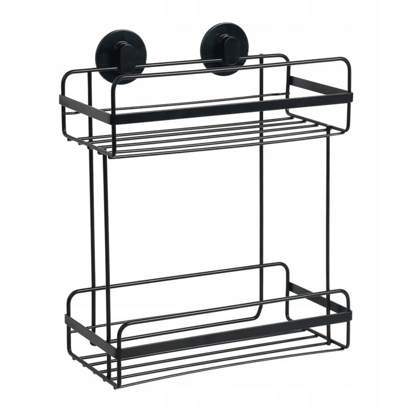 Półka łazienkowa Rodeno 2 poizomy czarna mat 1 szt.