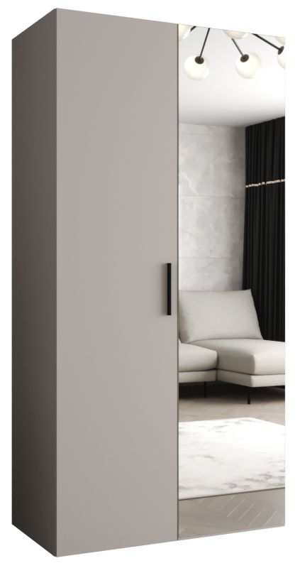 Szafa uchylna Abiks BARI 2 100 wys. 202 cm Kaszmir + u. Czarny 1 szt