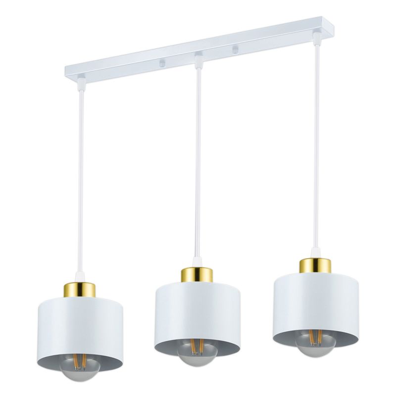 Lampa wisząca sufitowa MasterLED Elza 3x LED E27 żyrandol 100cm IP20 biały + złoty 1 szt.