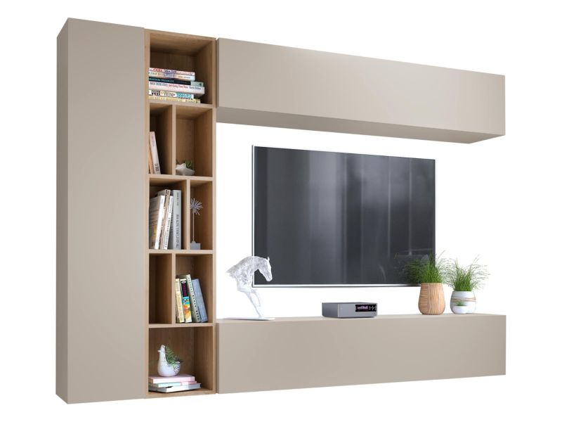 Meblościanka MIRJAN 24 Kodita kaszmir/dąb cremona 1 kpl.