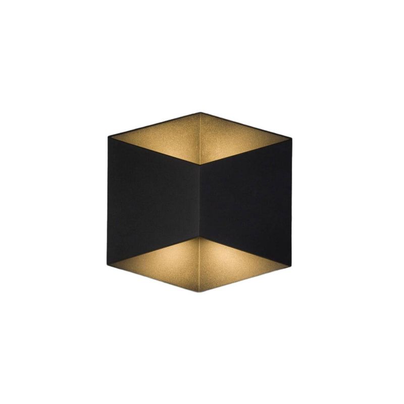 Kinkiet ścienny zewnętrzny Nowodvorski Lighting Triangles czarny LED 5W 3000K 700lm IP54 wym: 17,2 x 17 x 9 cm aluminium - 1 szt.