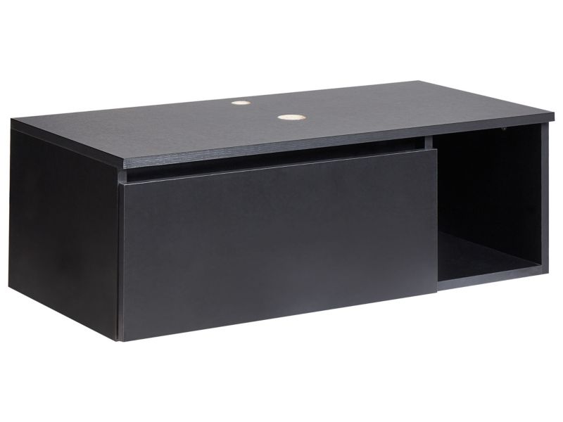 Wisząca szafka pod umywalkę Rupanco 80 cm Czarny 1 szt.