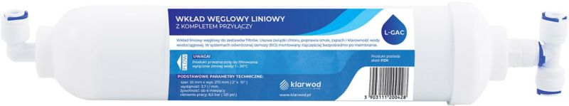 Wkład węglowy Klarwod do systemu odwróconej osmozy
