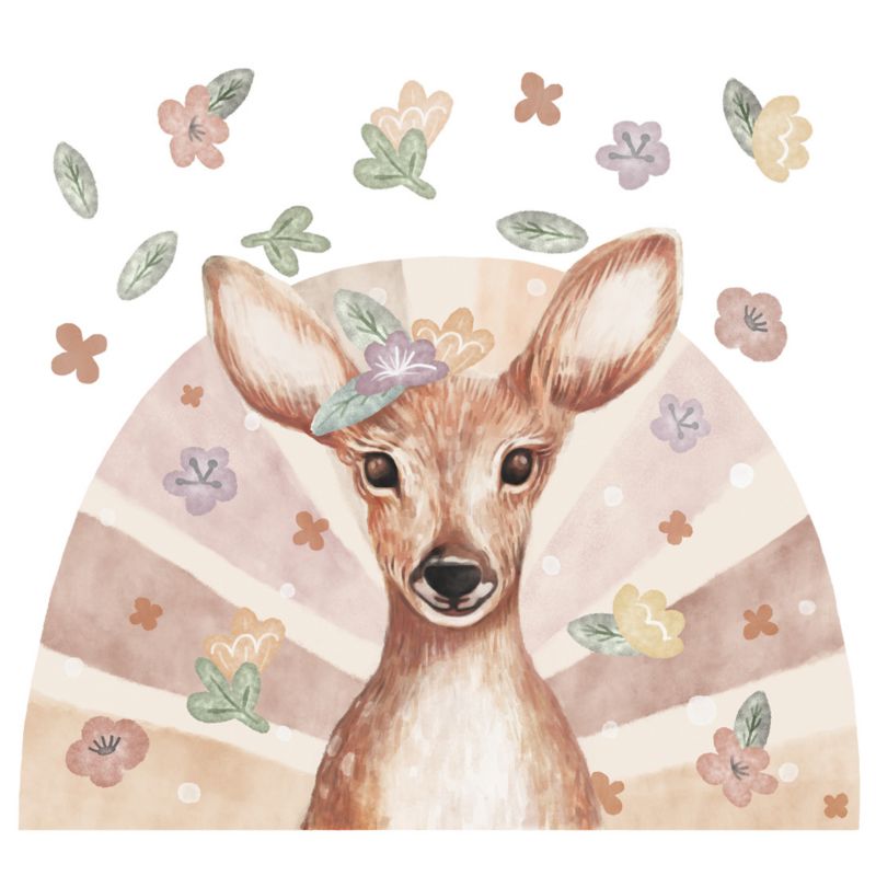 Naklejka na ścianę Pastelowe Love Sarna XXL 1 szt