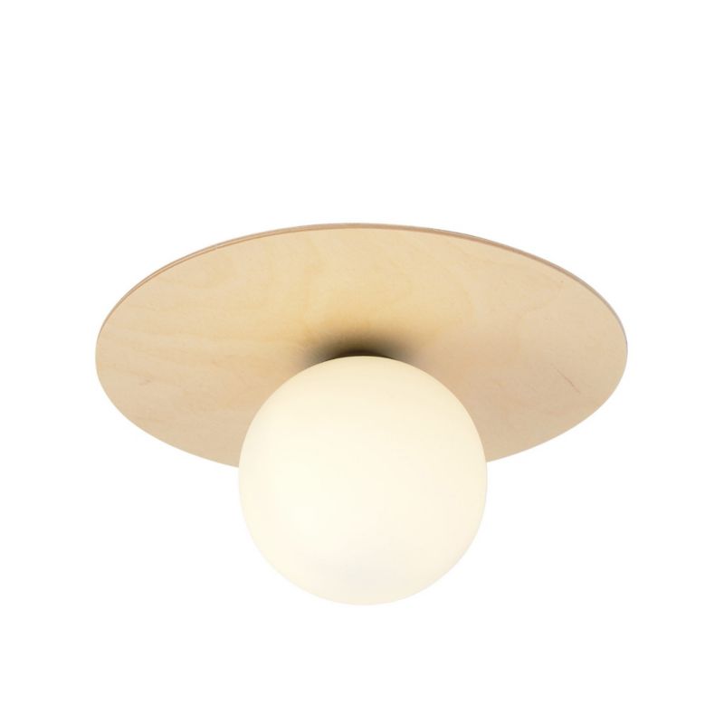 Lampa sufitowa Emibig Kenzo jasne drewno-biała wym: 20 x 40 cm 1xE14 x 10W 1 szt.