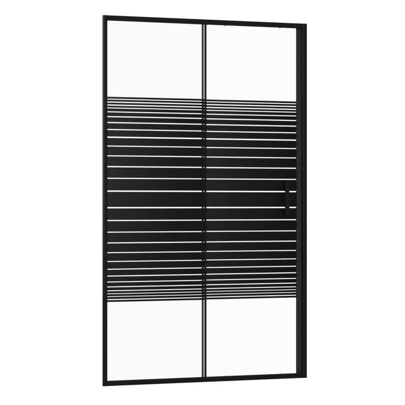 Drzwi prysznicowe przesuwne MERAPI SEVANTE 115 cm czarne 1 szt.