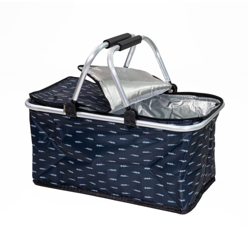 Kosz termiczny Be-active.pl torba na zakupy piknik 30 litrów wzór piórko 1 szt.