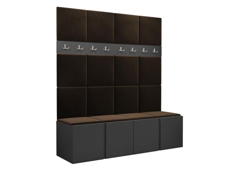 Garderoba MIRJAN 24 Orion V grafit + brązowy 1 kpl.