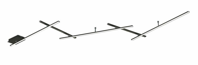 Lampa sufitowa wisząca Trio Indira 5118 czarna nowoczesna wbudowany LED 25W 1 szt.