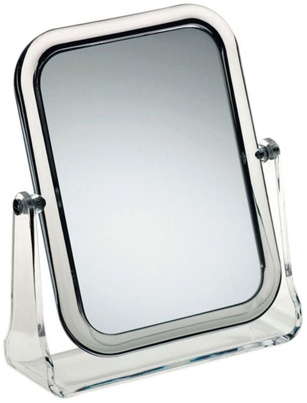 Lusterko kosmetyczne Kela Fiona srebrne 18x21cm akryl prostokątne bez oświetlenia 1 szt.