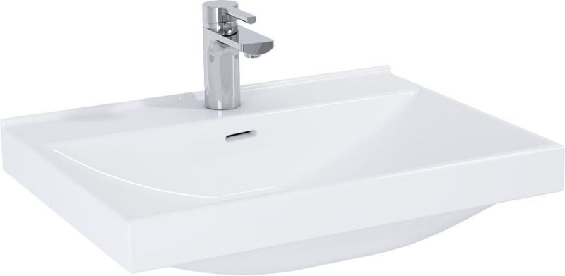 Umywalka meblowa Elita Maxxi 61x46 cm ceramika prostokątna biała z przelewem i otworem, 1 szt.