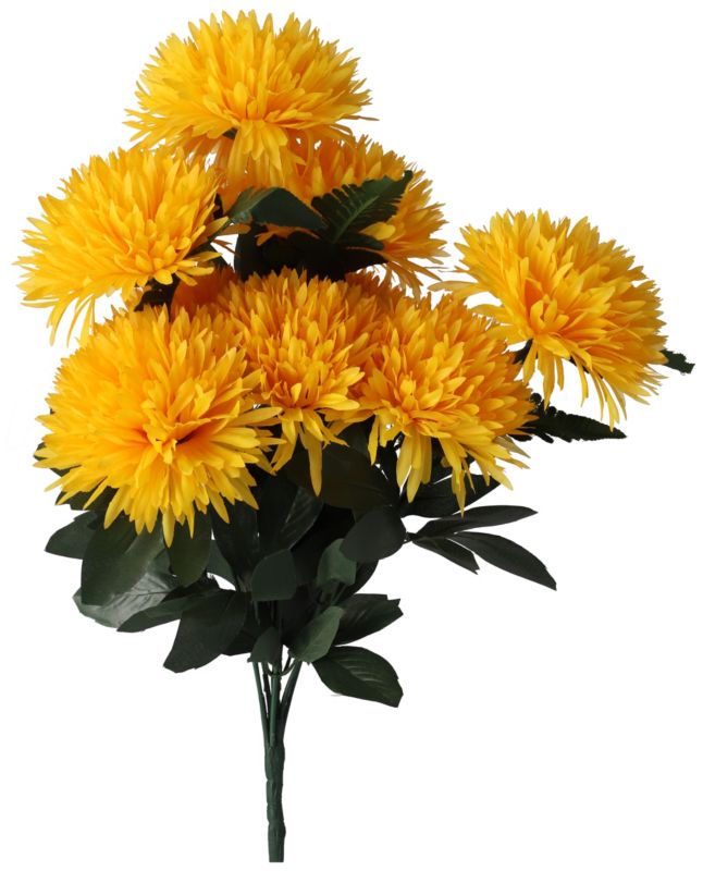 Bukiet 9 chryzantem 60 cm żółty