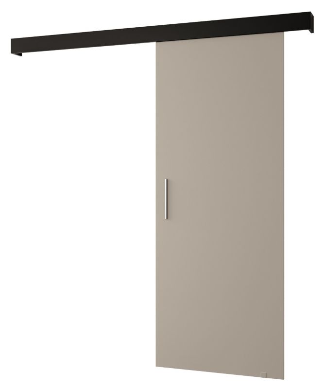 Drzwi przesuwne naścienne Abiks SALWADOR I 90 kaszmir + czarny mat + srebrny 1 szt.