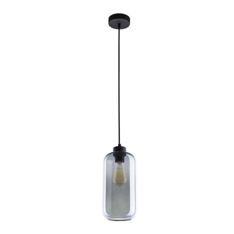 Lampa sufitowa wisząca TK-Lighting Marco czarno-przezroczysty wym: 178 x 14 x 14 cm 1xE27 x 1 szt.