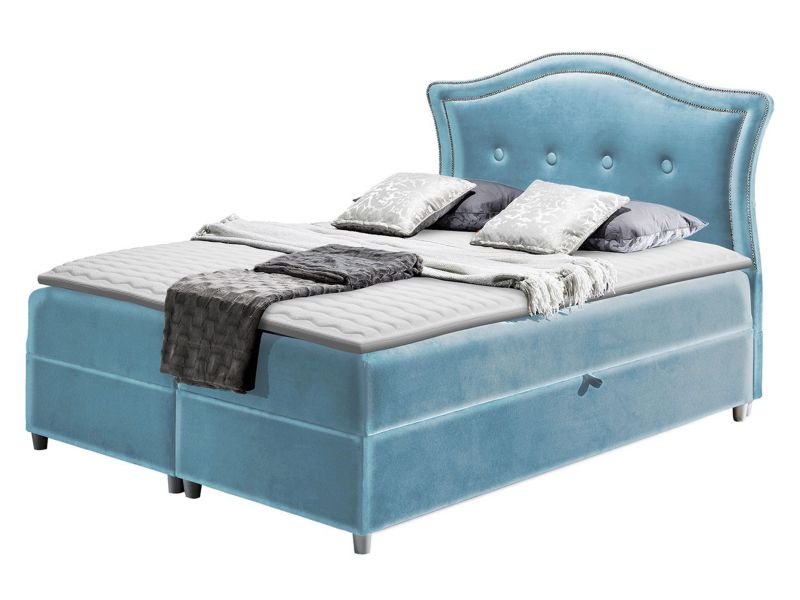 Łóżko kontynentalne MIRJAN 24 Bedran 140x200 błękitny 1 szt.