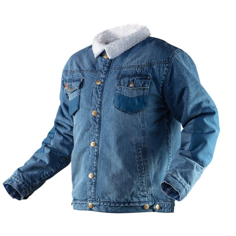 Kurtka jeansowa ocieplana NEO TOOLS DENIM klasyczna rozm. XXXL granatowa 1 szt.