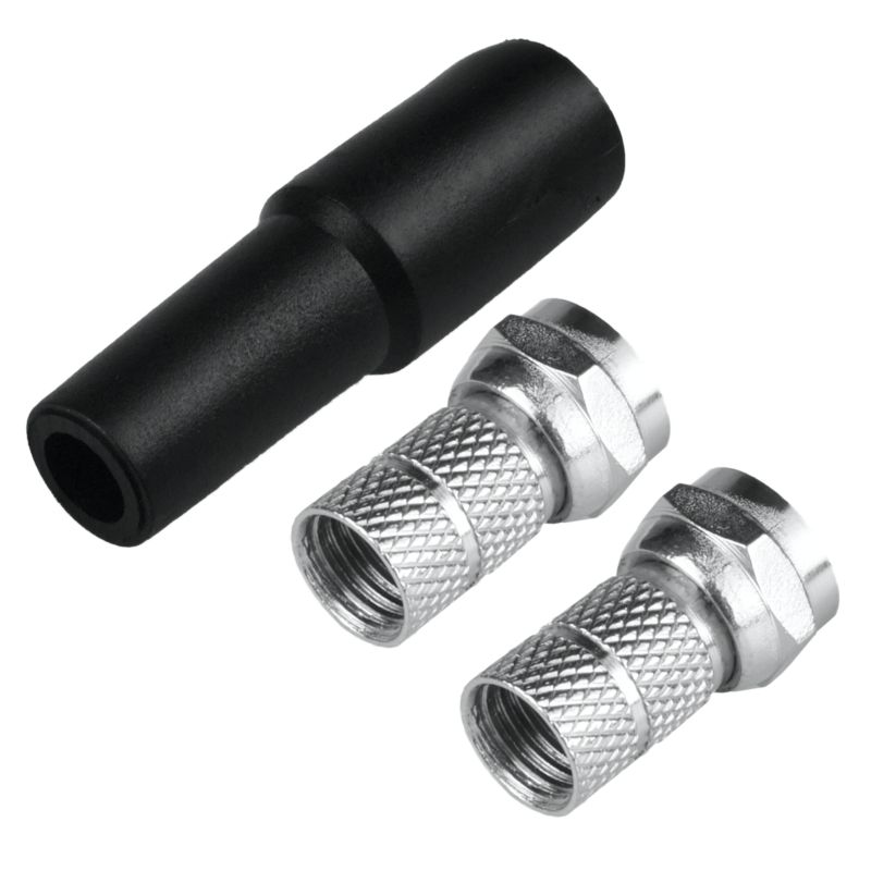 Wtyk antenowu F DPM Solid z gumową osłoną