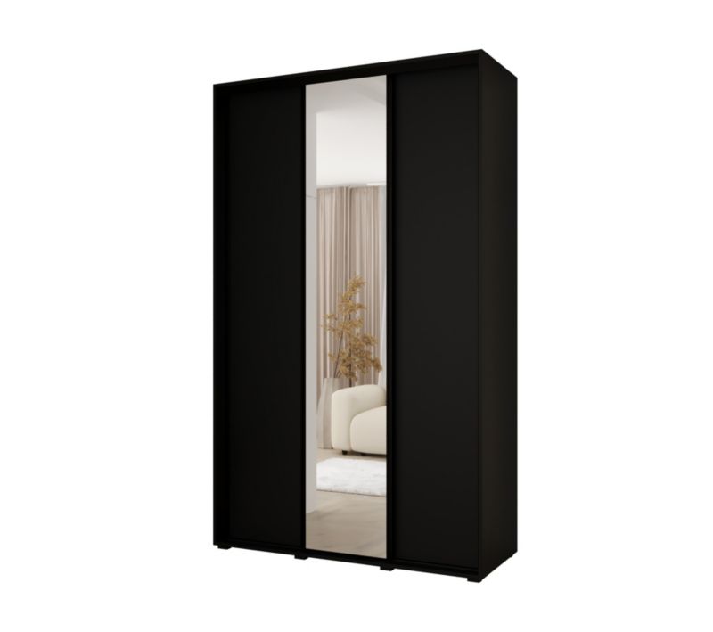 Szafa przesuwna MINIO go for it VADO 3 60 x 150 cm, czarny /czarny/czarny 1 szt.